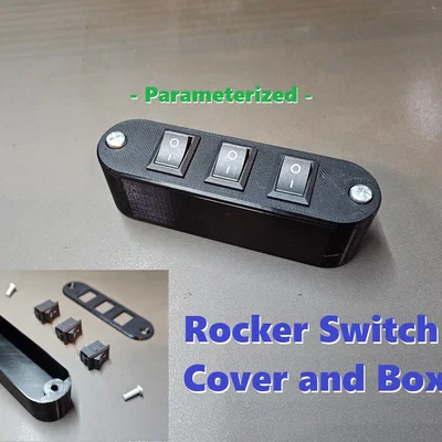 Nắp Cover Plate & Hộp Rocker Switch tham số hóa (Parameterized)