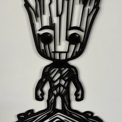 Tranh treo tường 3D Baby Groot - Decor trang trí siêu đáng yêu
