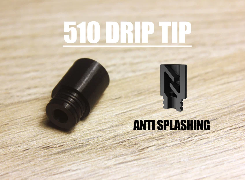 Drip Tip 510 Chống Bắn Tinh Dầu - Thiết kế 3D thông minh - Image 1