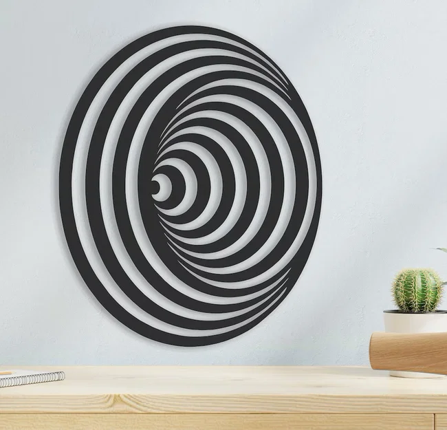 Tranh Treo Tường 3D Họa Tiết Xoắn Ốc Nghệ Thuật (Spiral Wall Art) - Image 1