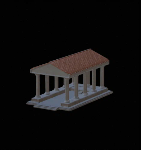 Mô hình kiến trúc nhà cổ phong cách La Mã độc đáo để in 3D - Image 1