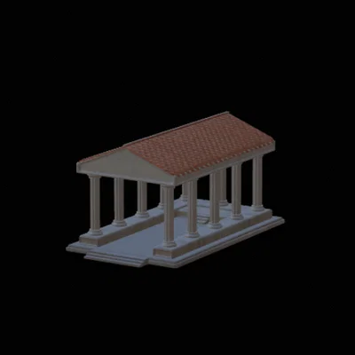 Mô hình kiến trúc nhà cổ phong cách La Mã độc đáo để in 3D