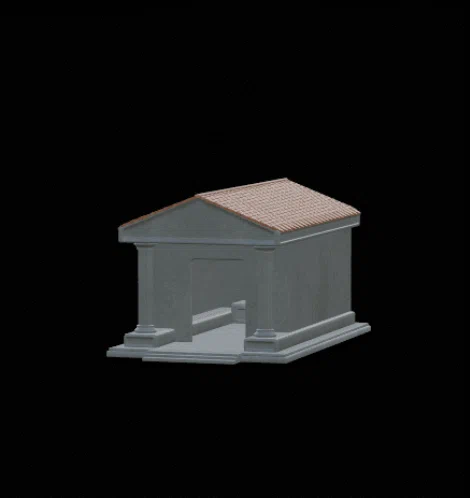 Mô hình nhà kiến trúc La Mã cổ điển dùng cho sa bàn 3D - Image 1