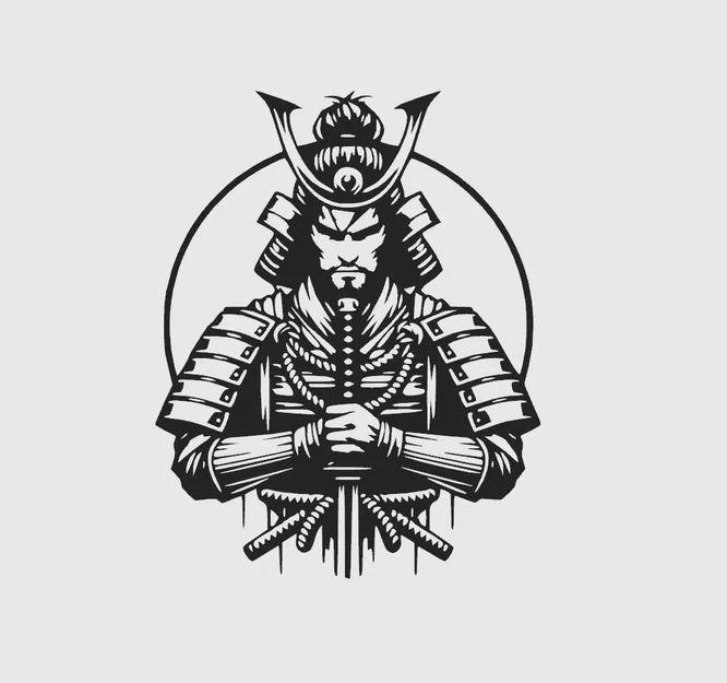 Tranh treo tường 3D Samurai - Shogun thiết kế ấn tượng dễ in - Image 1