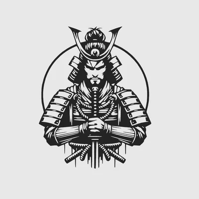 Tranh treo tường 3D Samurai - Shogun thiết kế ấn tượng dễ in