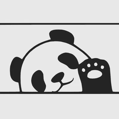 Tranh treo tường 3D hình gấu trúc (Cute Panda Wall Art) dễ in tại nhà
