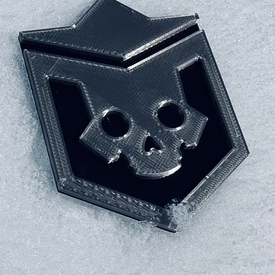 Mô hình huy hiệu Helldivers Skull Admiral 3D ấn tượng