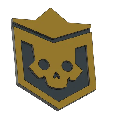 Mô hình huy hiệu Helldivers Skull Admiral 3D ấn tượng