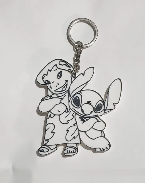 Móc khóa 3D Lilo & Stitch - Món quà xinh xắn cho fan Disney - Image 1