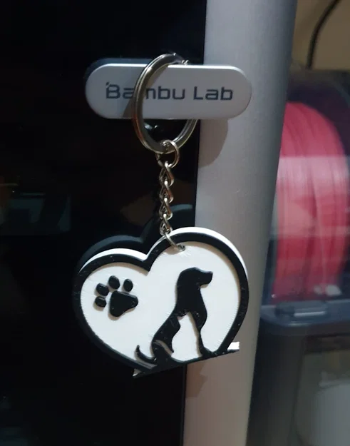 Móc khóa hình trái tim tình yêu thú cưng (Chó và Mèo) - Image 2