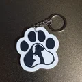 Móc khóa hình dấu chân chó mèo (Keychain Paw Dog and Cat) in 3D - Thumbnail 3