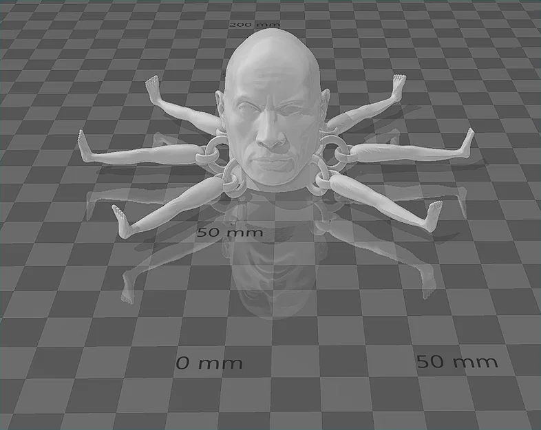 Mô hình in 3D Roc-topus độc đáo với khuôn mặt The Rock - Image 1