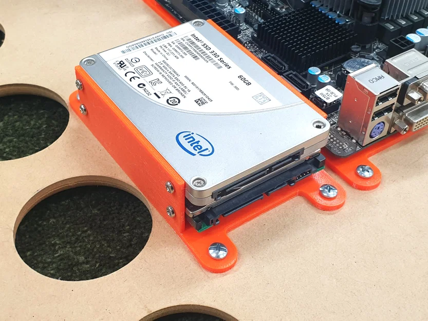 Giá treo đôi SSD / ổ 2.5" bắt tường hoặc panel - Image 4