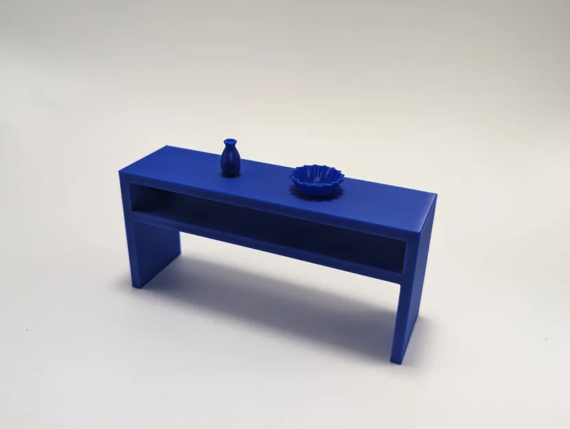 Bàn phụ kèm bình hoa và bát tỉ lệ 1:12 cho nhà mô hình (Dollhouse) - Image 3