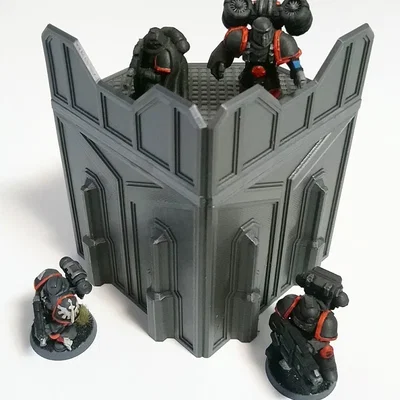 Tiền đồn SciFi modular - Tường góc (Modular SciFi Outpost - Corners)