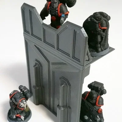 Tiền đồn SciFi Modular - Tường Cơ Bản