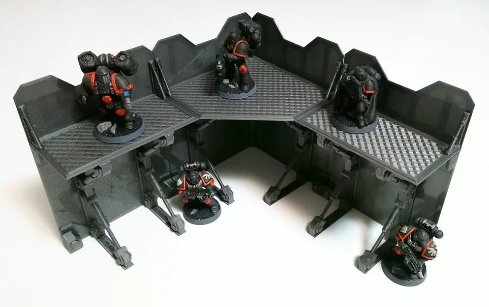 Tiền đồn SciFi modular - Tường góc (Modular SciFi Outpost - Corners) - Image 3