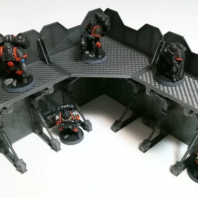 Tiền đồn SciFi Modular - Tường Cơ Bản