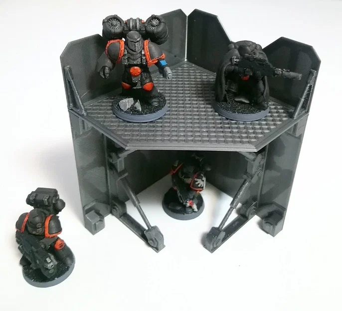 Tiền đồn SciFi modular - Tường góc (Modular SciFi Outpost - Corners) - Image 4