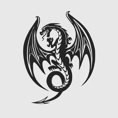 Mô hình trang trí tường Logo Rồng (Dragon logo - wall art) in 3D đẹp