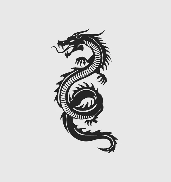 Mẫu tranh treo tường hình rồng 3D độc đáo dễ in tại nhà - Image 1