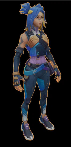 Mô hình 3D nhân vật Neon Valorant chất lượng cao cho game thủ - Image 2