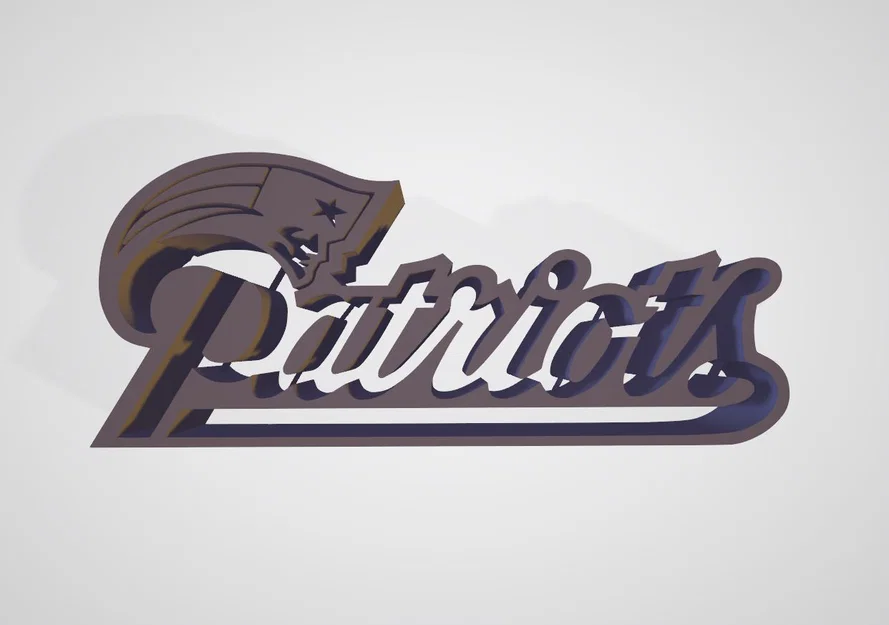Mô hình Logo đội bóng Patriots in 3D trang trí bàn làm việc - Image 2