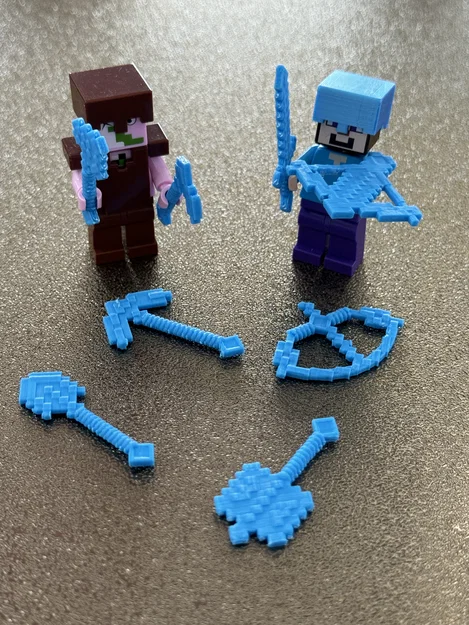 Vũ khí & dụng cụ Minecraft tương thích L.e.g.o (brick) - Image 4