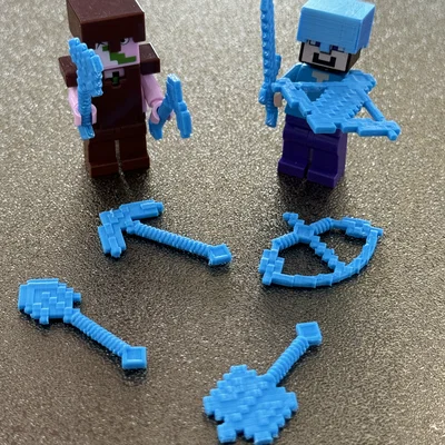 Vũ khí & dụng cụ Minecraft tương thích L.e.g.o (brick)