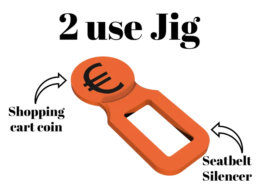 Jig 2in1 - Tắt tiếng dây an toàn & đồng xu xe đẩy (Cart coin) - Image 1