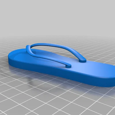 Mô hình dép xỏ ngón (Flip Flop) trang trí 3D đơn giản, đẹp mắt