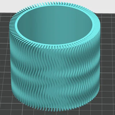 Mẫu in 3D chậu cây Blumentopf V5 thiết kế gợn sóng hiện đại