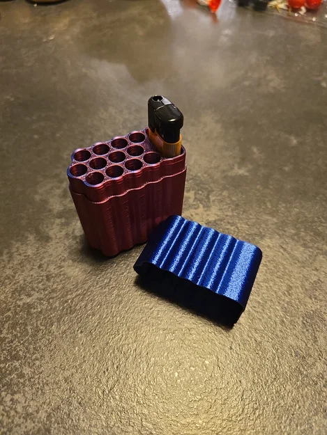 Hộp Đựng Thuốc Lá In 3D Đa Năng Có Ngăn Chứa Bật Lửa - Image 2