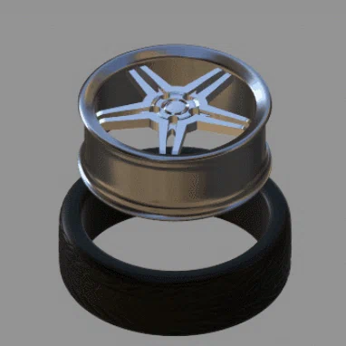 Mô hình bánh xe và lốp xe 3D cực chi tiết cho xe RC