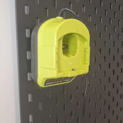 Giá đỡ bộ sạc pin Ryobi cho bảng treo IKEA Skadis