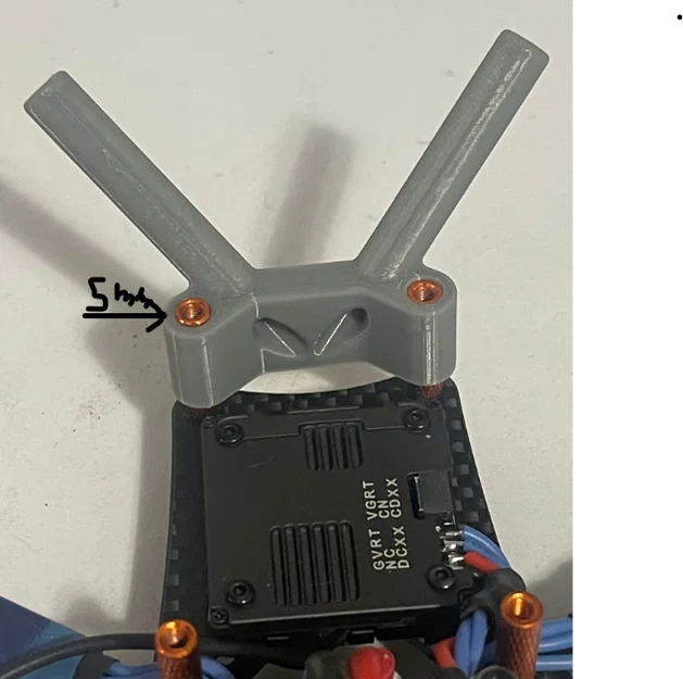Giá đỡ anten kép Walksnail cho FPV Drone AOS 3.5 V5 và AOS 5 V5 - Image 4