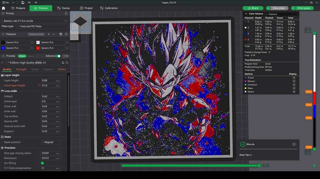 Vegeta Dragonball - HueForge - Image 2
