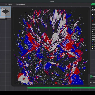 Vegeta Dragonball - HueForge