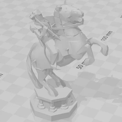 Mô hình quân cờ Harry Potter in 3D phong cách Low-poly ấn tượng