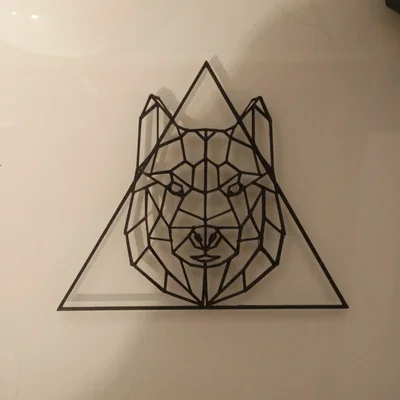 Mô hình trang trí đầu sói (Wolf Coaster) - Nghệ thuật treo tường 3D