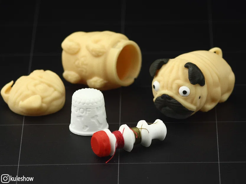Hộp đựng kim khâu hình chú chó Pug - Image 1