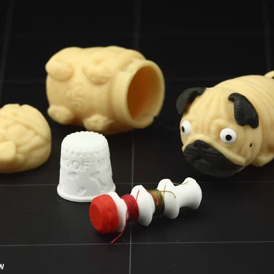 Hộp đựng kim khâu hình chú chó Pug