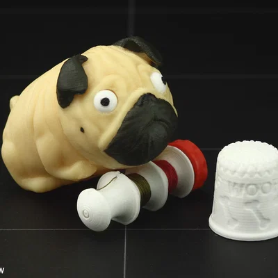 Hộp đựng kim khâu hình chú chó Pug