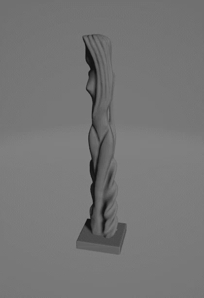 Tượng 3D nghệ thuật hình thể phụ nữ sang trọng - Image 1