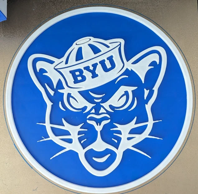 Mô hình logo thủy thủ BYU Cougars in 3D đẹp mắt và dễ in - Image 1