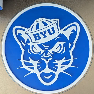 Mô hình logo thủy thủ BYU Cougars in 3D đẹp mắt và dễ in