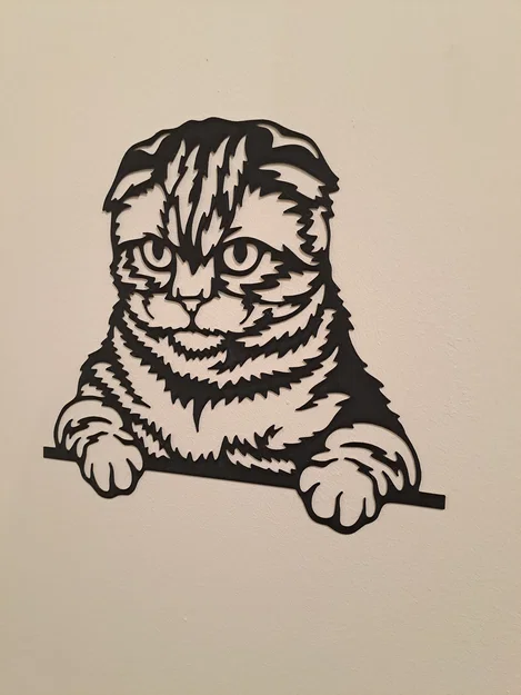 Tranh treo tường 3D hình chú mèo phong cách Line Art (Cat Wall Art) - Image 3