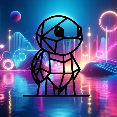 Tranh treo tường hình học Squirtle Pokémon