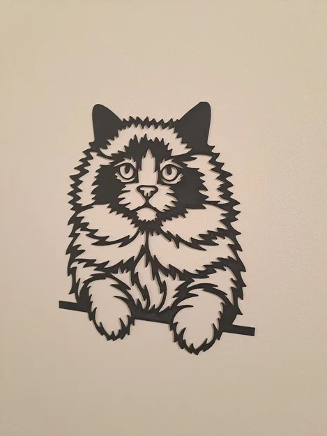 Mô hình trang trí tường hình mèo Purrfect Pet in 3D siêu dễ thương - Image 3