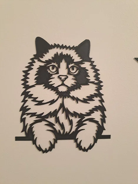 Mô hình trang trí tường hình mèo Purrfect Pet in 3D siêu dễ thương - Image 4